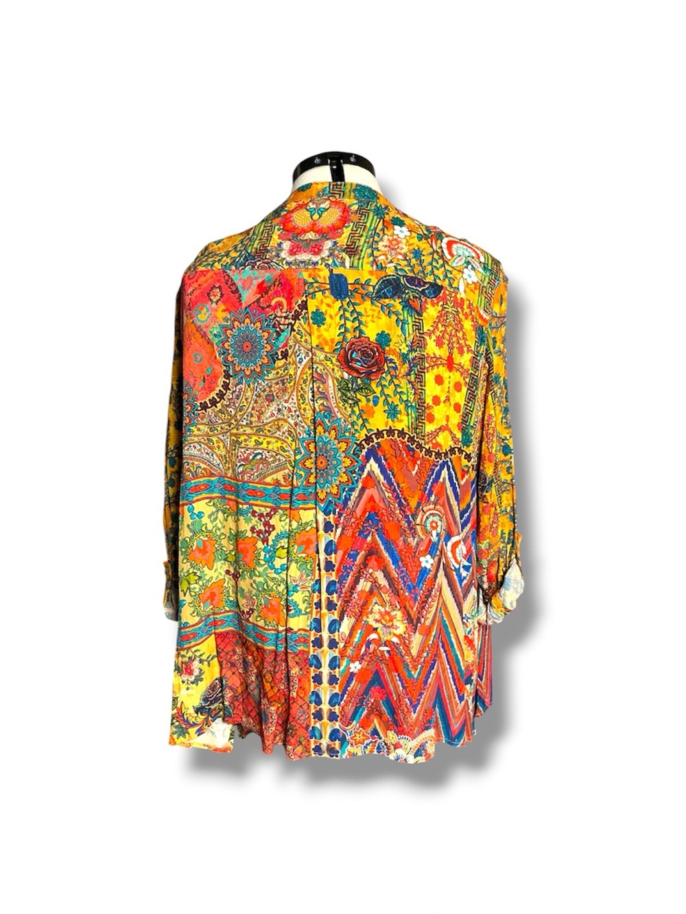 John Mark embroidered bohemian floral tunic top - Picture 6 of 10